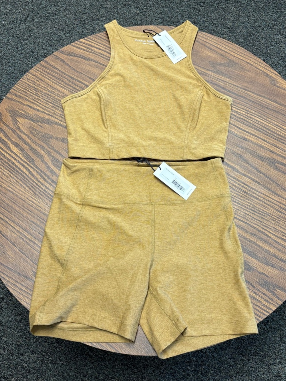 Outdoor Voices SET - Athena Crop Top and 5” Warmup Short